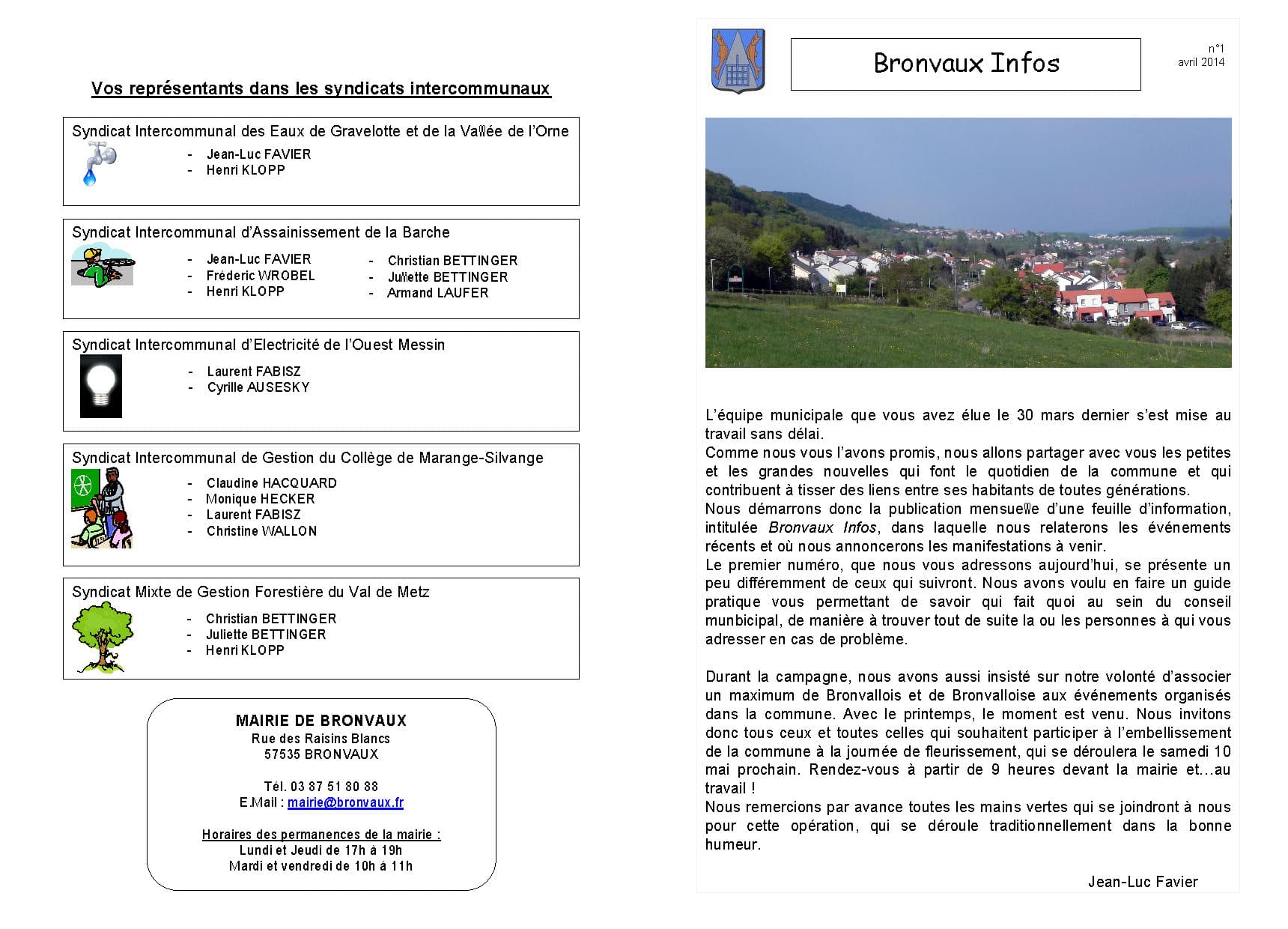 Bronvaux Infos avril 2014