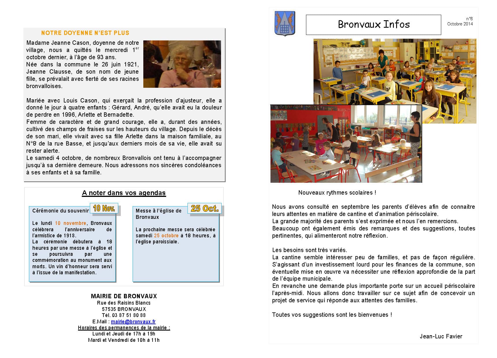 Bronvaux Infos octobre 2014