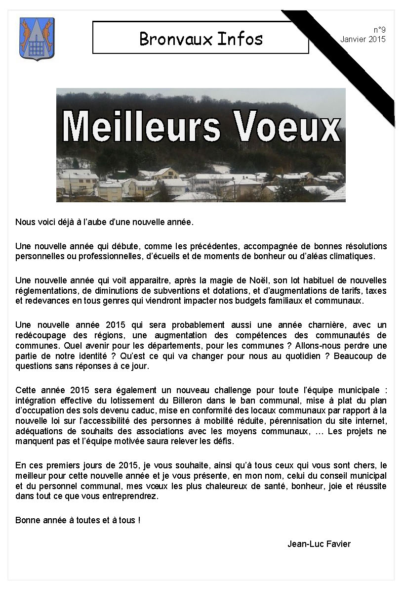 Bronvaux info janvier 2015
