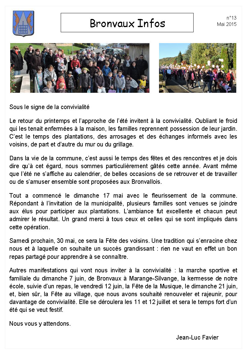 Bronvaux info mai 2015