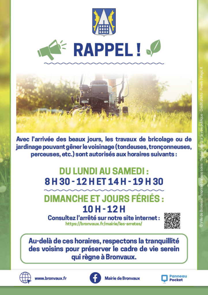 Bricolage & jardinage : respectons le voisinage !